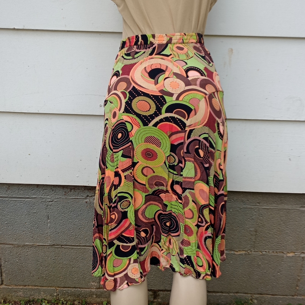 Vintage Earthy Neon Skirt - Picture 7 of 8
